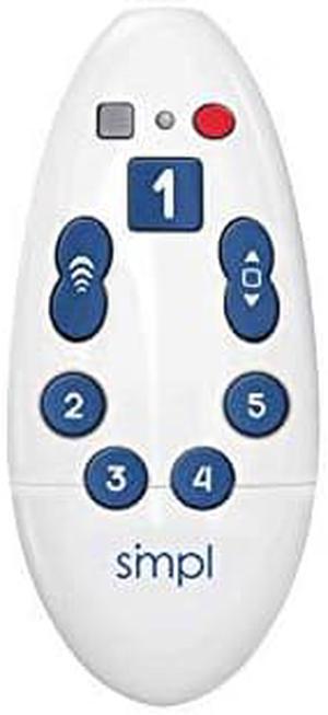 SMPL Universal Large Button TV Remote, One-Touch System, Compatible with TVs and Boxes with an IR Receiver, Simple to Use, Senior Friendly, ABS Plastics, Live Technical Support