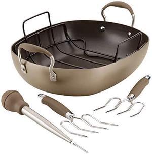 Anolon Advanced Home Hard-Anodized Nonstick Open Stock cookware (Oval Roaster, Bronze)