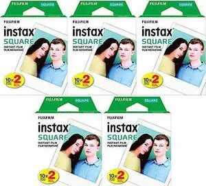 Fujifilm Square Twin Pack Film, 20 Exposures (5 Boxes)