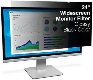 3M Privacy Filter for 24 Inch Widescreen Monitor, Reversable Gloss/Matte, Reduces Blue Light, Screen Protection, 16:9 Aspect Ratio (PF240W9B) , Black 3M Privacy Filter for 24 Inch Widescreen Monitor, Reversable Gloss/Matte, Reduces Blue Light, Screen Protection, 16:9 Aspect Ratio (PF240W9B) , Black