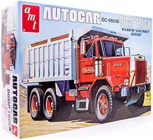 AMT Autocar Dump Truck - 1/25 Scale Model Truck Kit - Buildable Vintage Vehicle for Kids and Adults