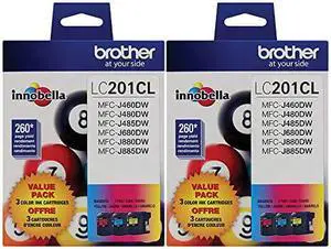 Brother genuine Standard Yield color Ink cartridges, Lc2013PKS, Replacement color Ink Three Pack, Includes 1 cartridge Each of cyan, Magenta & Yellow, Page Yield Up to 260 Pagescartridge - 2 Pack Brother genuine Standard Yield color Ink cartridges, Lc2013PKS, Replacement color Ink Three Pack, Includes 1 cartridge Each of cyan, Magenta & Yellow, Page Yield Up to 260 Pagescartridge - 2 Pack