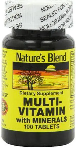 Natures Blend NAT B MULTIVITAMIN & MIN TB, Assorted, 100 Count