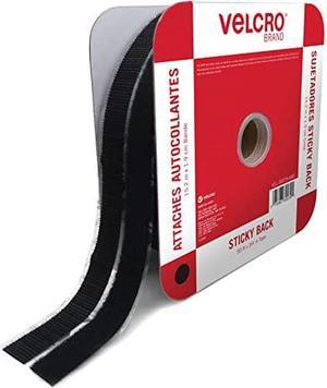 VELcRO Brand - Sticky Back Tape Bulk Roll  50 ft x 34 in  Black  cut Hook and Loop Adhesive Strips to Length  create Vertical Storage, Save Space, Keep Your Home, Office or Work Site Organized