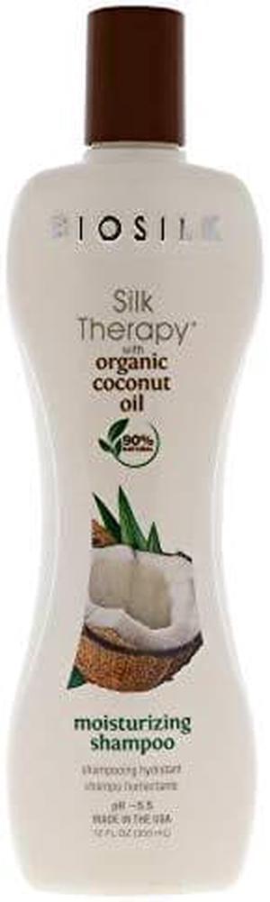 Biosilk Silk Therapy with Organic coconut Oil Moisturizing Shampoo Unisex Shampoo 12 oz