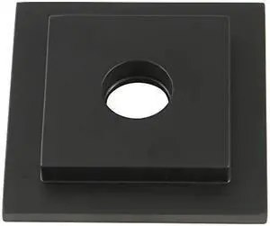 Kingston Brass FLSQUARE0 Claremont Shower Arm Flange, Matte Black