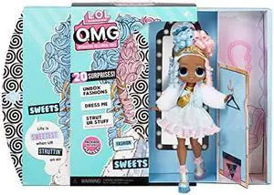 LOL Surprise OMG Sweets Fashion Doll - Dress Up Doll Set with 20 Surprises for Girls and Kids 4+
