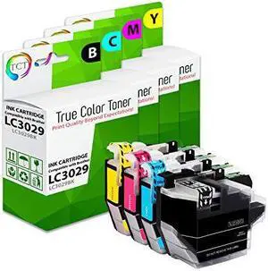 TCT Compatible Ink Cartridge Replacement for Brother LC3029 LC3029BK LC3029C LC3029M LC3029Y Super High Yield Works with Brother MFC-J5830DW, J5830DW XL, J6535DW Printers (B, C, M,Y) - 4 Pack