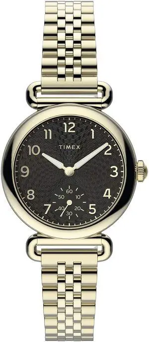 Timex Womens TW2T88700 Model 23 33mm gold-ToneBlack Stainless Steel Bracelet Watch