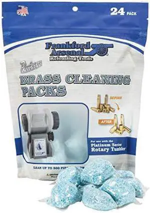 Frankford Arsenal Platinum Series 24 Count InstaClean Brass Cleaning Packs with Resealable Bag for Convenient Reloading Transport and Storage - Made in USA