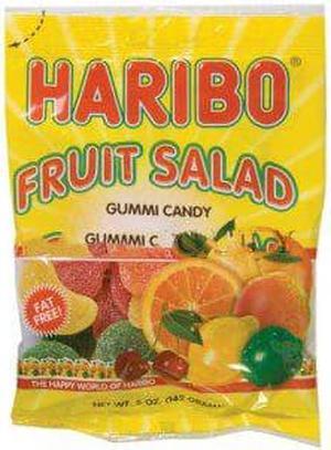 HARIBO GUMMY FRUIT SALAD 5 OUNCES 12 COUNT