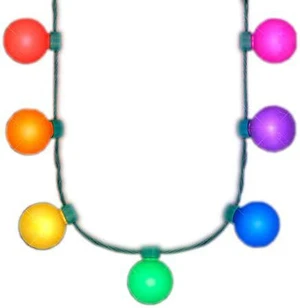 blinkee Large Rainbow Party Globes Light Up Crewe Necklace blinkee Large Rainbow Party Globes Light Up Crewe Necklace