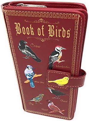 Shag Wear Book of Birds Large Wallet (Red)
