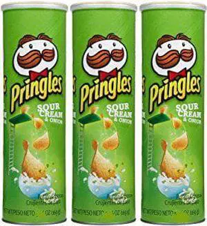 Pringles Sour cream & Onion Potato crisps chips 55 oz (Pack of 3 cans) Pringles Sour cream & Onion Potato crisps chips 55 oz (Pack of 3 cans)