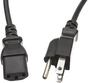 6 feet Computer/Monitor Power Cord, C13 Female to NEMA 5-15P Male Plug, 3 Pin, 16 AWG, SJT, 13 Amp, C13 to Nema 5-15P Power Cable for PC/Monitor, Black, CableWholesale