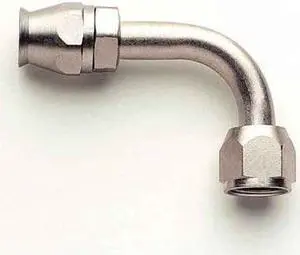 Aeroquip FCE1733 Nickel-Plated Steel -08AN A/C 90-Degree Female O-Ring Pilot