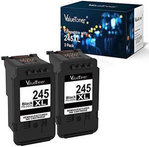 Valuetoner Ink Cartridge Replacement for Canon 245XL PG-245XL PG245XL PG-243 for MX492 MX490 MG3022 MG2522 MG2920 MG2420 MG2520 MG2922 MG2924 MG3029 iP2820 Printer (Black, 2 Pack)