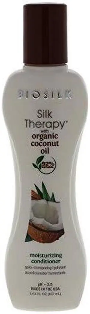 BioSilk Silk Therapy Coconut Oil Moisturizing Conditioner - 92% Natural, Sulfate, Paraben and Gluten Free - Multiple Sizes BioSilk Silk Therapy Coconut Oil Moisturizing Conditioner - 92% Natural, Sulfate, Paraben and Gluten Free - Multiple Sizes