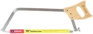 greatNeck BUS18 Butcher Saw, 18 Inch Meat Processing Saw - cut Through Bone & Meat great for Home Use & Processing game & Livestock High carbon Steel Blade & cold Rolled Steel Frame