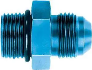 Aeroquip FCM2954 Blue Anodized Aluminum O-Ring Boss to Male 37-Degree Adapter