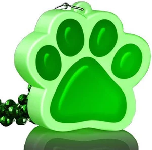 blinkee Light Up Green Paw Print Charm Necklace blinkee Light Up Green Paw Print Charm Necklace