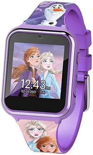 Disney Frozen Touch-Screen Smartwatch, Built in Selfie-Camera, Easy-to-Buckle Strap, Purple Smart Watch - Model: FZN4672