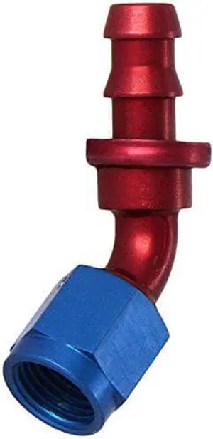 Aeroquip FCM1522 Aluminum -06AN Socketless 45-Degree Hose Fitting