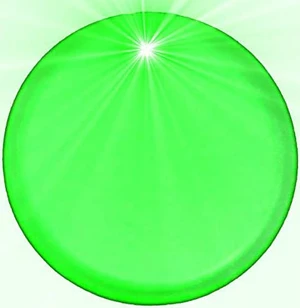 Light Up Round Badge Pin Green Light Up Round Badge Pin Green