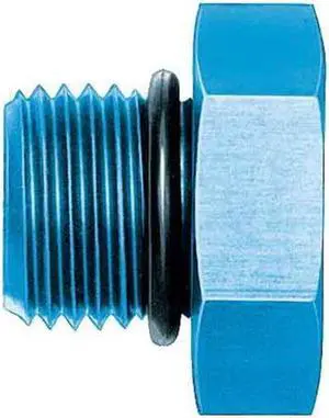 Aeroquip FCM3724 Blue Anodized Aluminum -06AN O-Ring Boss Plug