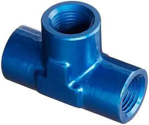 Aeroquip FCM2150 Blue Anodized Aluminum 1/8" NPT Female Pipe Tee