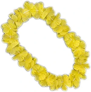 blinkee Hawaiian Flower Lei Necklace Yellow blinkee Hawaiian Flower Lei Necklace Yellow