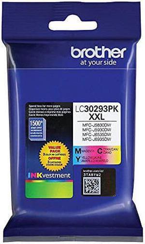 Brother LC30293PK XXL High yield Ink Cartridge Set of Cyan, Magenta Yellow  in Retail Packing
