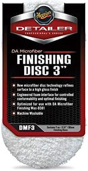 Meguiars DMF3 DA 3" Microfiber Finishing Disc, 2 Pack