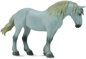 Collecta Horses Grey Percheron Mare Vinyl Toy Animal Toy