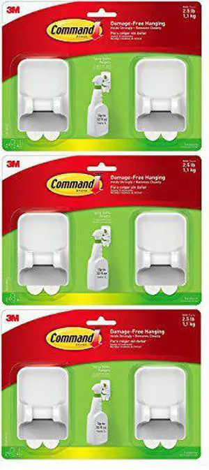 command Spray Bottle Hangers Value Pack, 2-Hangers, 4-Large Strips (17009-HW2ES) (3) command Spray Bottle Hangers Value Pack, 2-Hangers, 4-Large Strips (17009-HW2ES) (3)