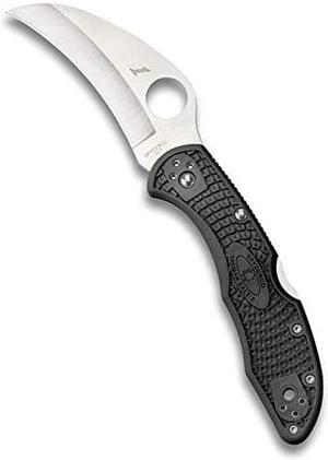Spyderco Tasman Salt 2 Lightweight Folding Knife with 2.91" H-1 Ultra-Corrosion-Resistant Steel Blade and Black FRN Handle - PlainEdge - C106PBK2