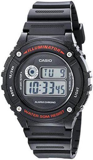 Casio Unisex W-216H-1AVCF Illuminator Black Watch