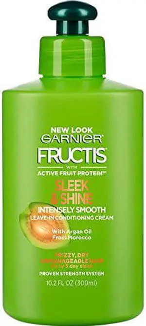 Garnier Fructis Sleek & Shine Intensely Smooth Leave-In Conditioning Cream 10.2 oz (Pack of 3)