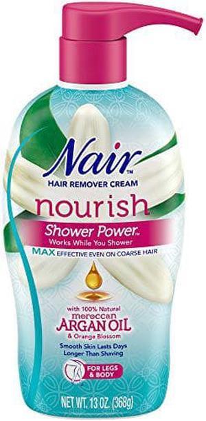 Nair Hair Remover Cream Nourish Shower Power Moroccan Argan Oil 13 oz