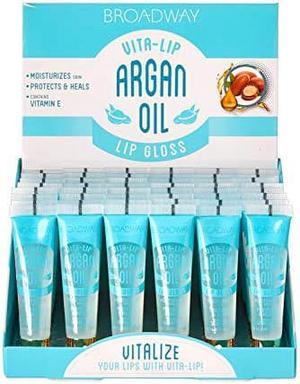 Broadway VitaLip clear Lip gloss Box Display Set Argan Oil