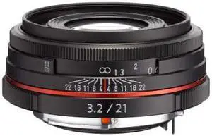 Pentax K-Mount HD DA 21mm f/3.2 ED AL 21-21mm Fixed Lens for Pentax KAF Cameras
