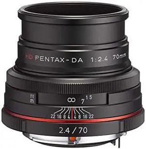 Pentax K-Mount HD DA 70mm f/2.4 70-70mm Fixed Lens for Pentax KAF Cameras (Limited Black)
