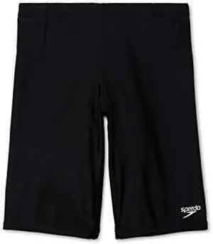 Speedo Boys Swimsuit Jammer Begin to Swim Solid,Speedo Black,8