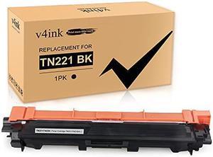 V4INK 1PK Toner Cartridge Replacement for Brother TN221 TN225 TN-221BK Black Toner High Yield Ink for Brother HL3140CW HL3170CDW HL-3180CDW MFC9130CW MFC9330 CDW MFC9340 MFC9340CDW MFC9340CW Printer