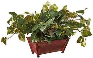 Nearly Natural Pothos Silk Plant with Decorative Planter Nearly Natural Pothos Silk Plant with Decorative Planter