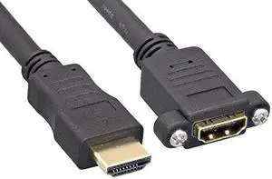 Cable Leader 10ft HDMI Panel-Mount Male to Female Extension Cable with Ethernet