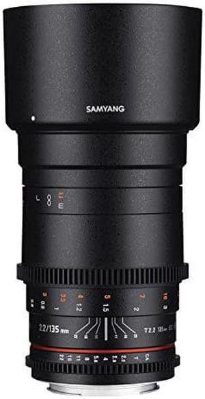 Samyang SYDS135M-N VDSLR II 135 mm f/2.2-22 Telephoto-Prime Lens for Nikon F Mount Digital SLR Cameras