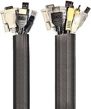 UT Wire UTW-FCW12-BK 12-Feet Flexi Cable Wrap, Black