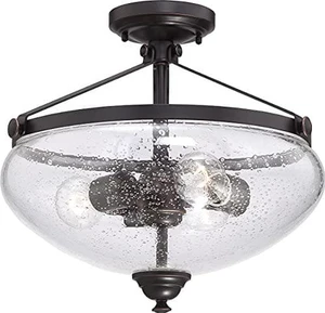Nuvo Lighting 60/5544 Three Light Semi Flush Mount, Bronze/Dark Nuvo Lighting 60/5544 Three Light Semi Flush Mount, Bronze/Dark