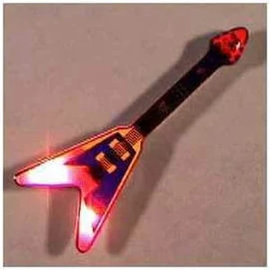 blinkee Flying V Guitar Flashing Body Light Lapel Pins blinkee Flying V Guitar Flashing Body Light Lapel Pins